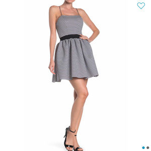 Love Ady Striped Sleeveless Fit & Flare Dress